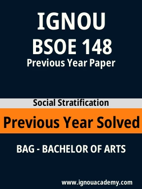 BSOE 148 Previous Year Solved Question Paper