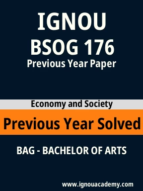 BSOG 176 Previous Year Solved Question Paper
