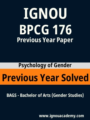BPCG 176 Previous Year Solved Question Paper