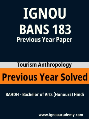 BANS 183 Previous Year Solved Question Paper