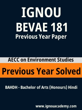 BEVAE 181 Previous Year Solved Question Paper