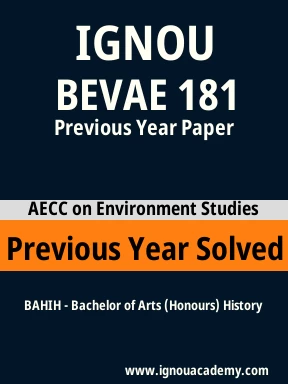 BEVAE 181 Previous Year Solved Question Paper