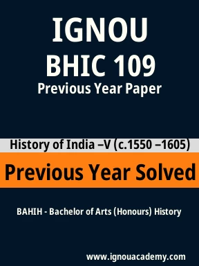 BHIC 109 Previous Year Solved Question Paper