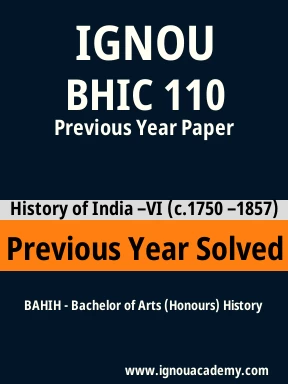 BHIC 110 Previous Year Solved Question Paper