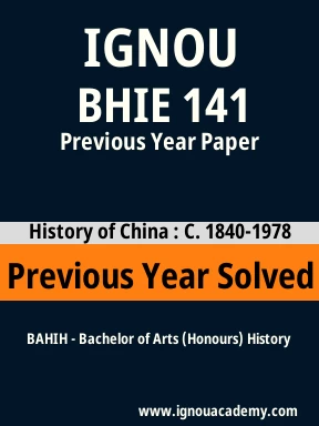 BHIE 141 Previous Year Solved Question Paper
