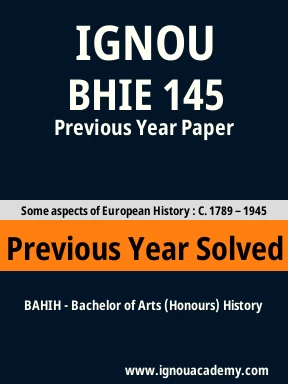 BHIE 145 Previous Year Solved Question Paper