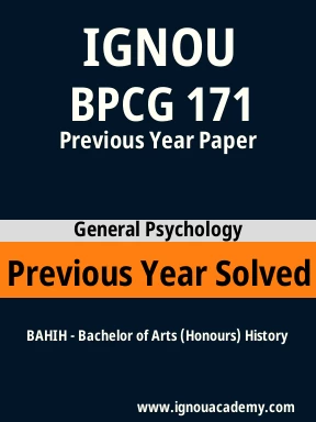 BPCG 171 Previous Year Solved Question Paper