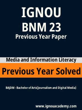 BNM 23 Previous Year Solved Question Paper