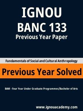 BANC 133 Previous Year Solved Question Paper