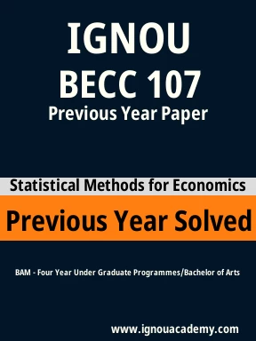 BECC 107 Previous Year Solved Question Paper