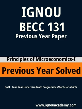 BECC 131 Previous Year Solved Question Paper