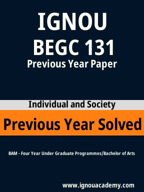 BEGC 131 Previous Year Solved Question Paper