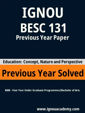 BESC 131 Previous Year Solved Question Paper