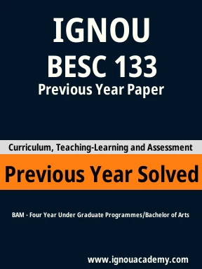 BESC 133 Previous Year Solved Question Paper