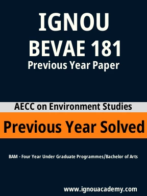 BEVAE 181 Previous Year Solved Question Paper