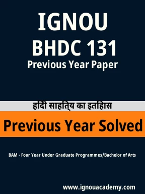 BHDC 131 Previous Year Solved Question Paper