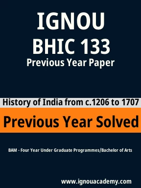 BHIC 133 Previous Year Solved Question Paper