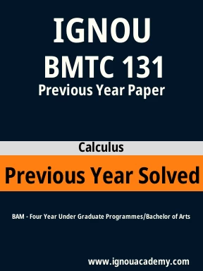 BMTC 131 Previous Year Solved Question Paper