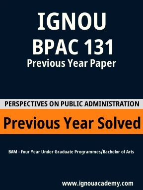 BPAC 131 Previous Year Solved Question Paper