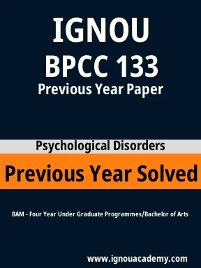 BPCC 133 Previous Year Solved Question Paper