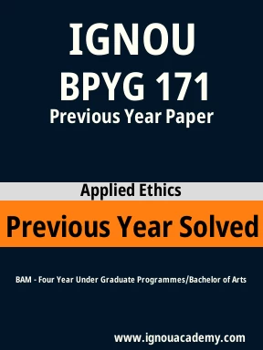 BPYG 171 Previous Year Solved Question Paper