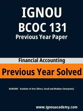 BCOC 131 Previous Year Solved Question Paper