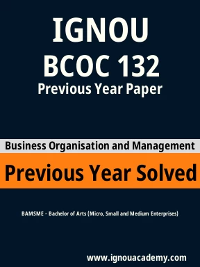 BCOC 132 Previous Year Solved Question Paper