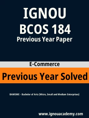 BCOS 184 Previous Year Solved Question Paper