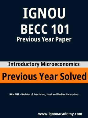 BECC 101 Previous Year Solved Question Paper
