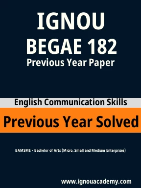 BEGAE 182 Previous Year Solved Question Paper