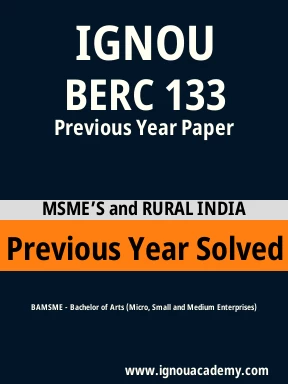 BERC 133 Previous Year Solved Question Paper