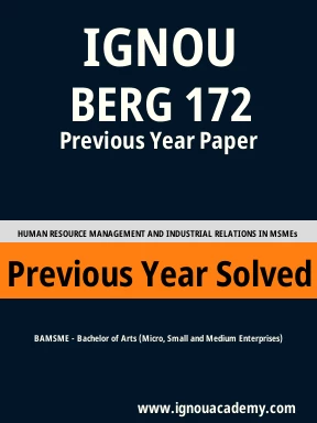 BERG 172 Previous Year Solved Question Paper