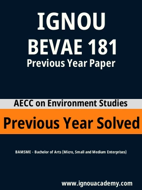 BEVAE 181 Previous Year Solved Question Paper