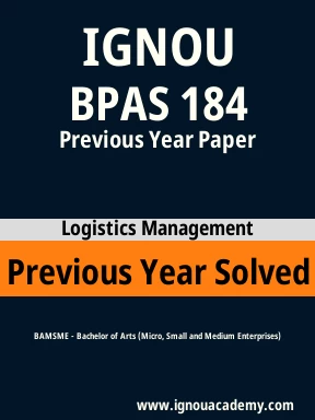 BPAS 184 Previous Year Solved Question Paper