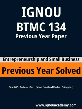 BTMC 134 Previous Year Solved Question Paper