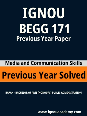 BEGG 171 Previous Year Solved Question Paper