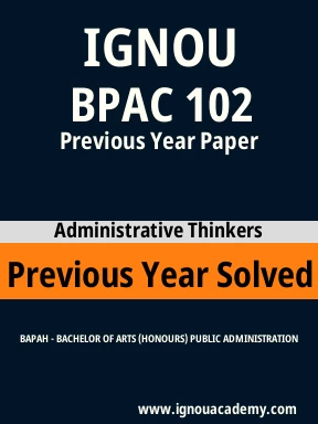 BPAC 102 Previous Year Solved Question Paper