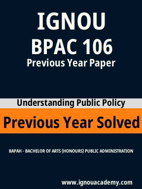 BPAC 106 Previous Year Solved Question Paper