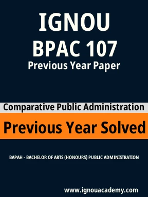 BPAC 107 Previous Year Solved Question Paper