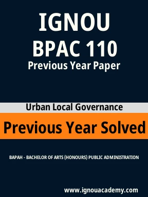 BPAC 110 Previous Year Solved Question Paper