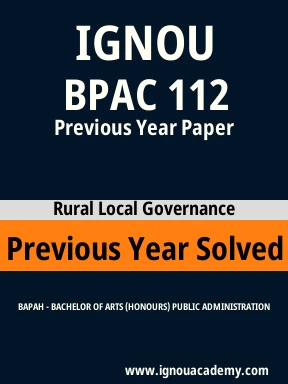BPAC 112 Previous Year Solved Question Paper