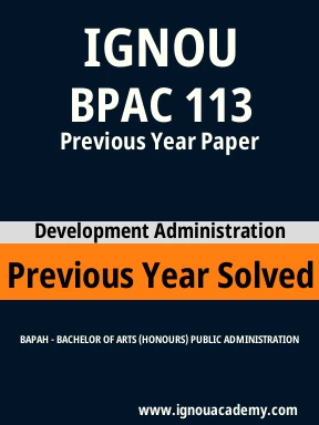 BPAC 113 Previous Year Solved Question Paper