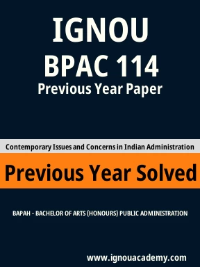 BPAC 114 Previous Year Solved Question Paper