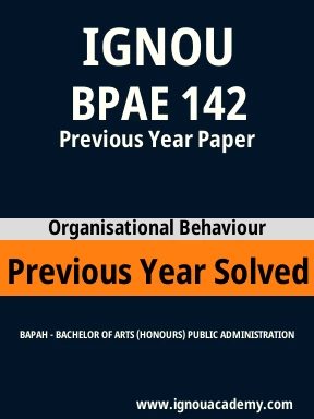 BPAE 142 Previous Year Solved Question Paper