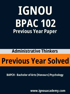 BPAC 102 Previous Year Solved Question Paper