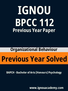 BPCC 112 Previous Year Solved Question Paper