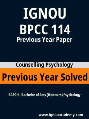 BPCC 114 Previous Year Solved Question Paper