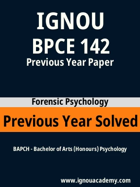 BPCE 142 Previous Year Solved Question Paper