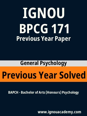 BPCG 171 Previous Year Solved Question Paper