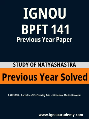 BPFT 141 Previous Year Solved Question Paper